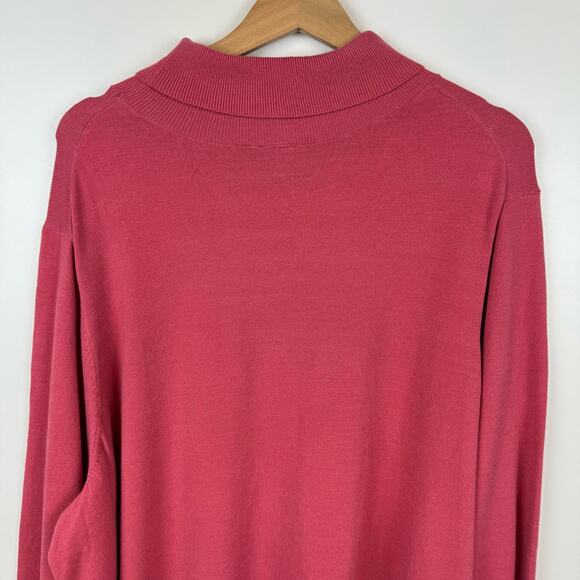 Torrid Womens Everyday Soft Turtleneck Sweater In Holly Berry Pink Sz 5X | Comfy - Picture 5 of 14
